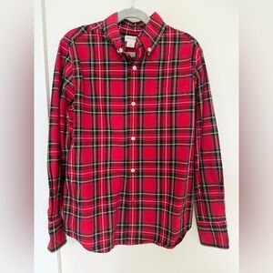 Crewcuts boys red tartan button-down shirt